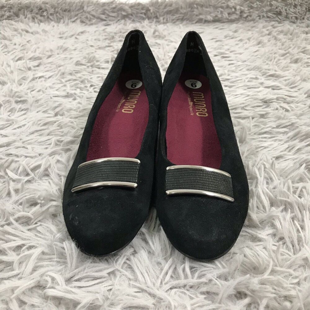 Munro American Mara Women's Heels Pumps Black Suede Size US 6 M - Picture 2 of 9